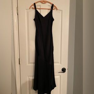 EXPRESS long black satin dress